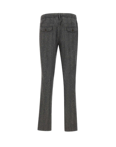 ELEVENTY Pantaloni in misto lana con coulisse GREY Uomo 