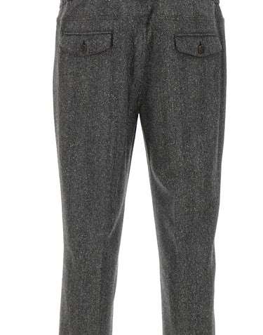 ELEVENTY Pantaloni in misto lana con coulisse GREY Uomo 