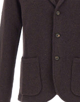ELEVENTY Blazer in misto lana e cashmere BROWN Uomo 