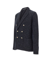 ELEVENTY Blazer doppiopetto in lana e Cashmere BLUE Uomo 