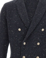 ELEVENTY Blazer doppiopetto in lana e Cashmere BLUE Uomo 