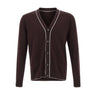 ELEVENTY Cardigan doppio bordino BROWN Uomo 