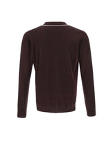 ELEVENTY Cardigan doppio bordino BROWN Uomo 