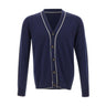 ELEVENTY Cardigan doppio bordino BLUE Uomo 