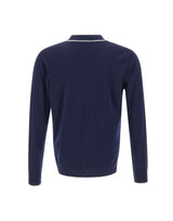ELEVENTY Cardigan doppio bordino BLUE Uomo 