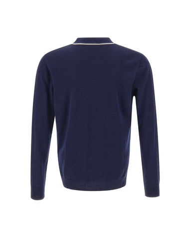 ELEVENTY Cardigan doppio bordino BLUE Uomo 