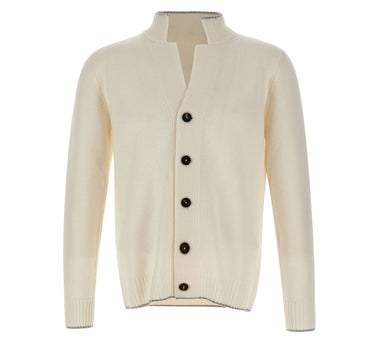 ELEVENTY Cardigan in lana WHITE Uomo 