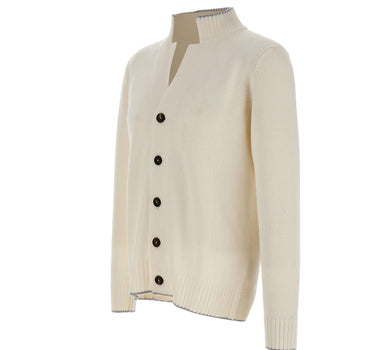 ELEVENTY Cardigan in lana WHITE Uomo 
