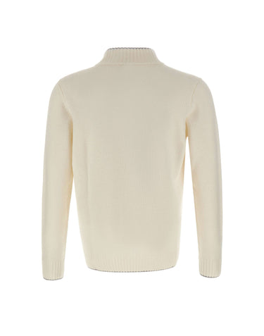 ELEVENTY Cardigan in lana WHITE Uomo 