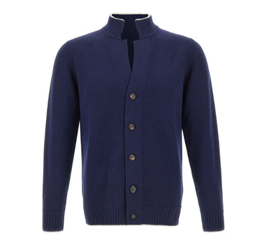 ELEVENTY Cardigan in lana BLUE Uomo 