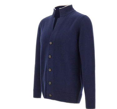 ELEVENTY Cardigan in lana BLUE Uomo 
