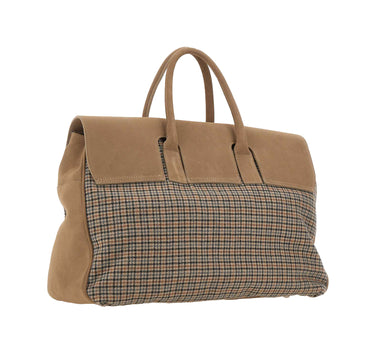 ELEVENTY Borsa in pelle scamosciata e tessuto MULTICOLOR Uomo 