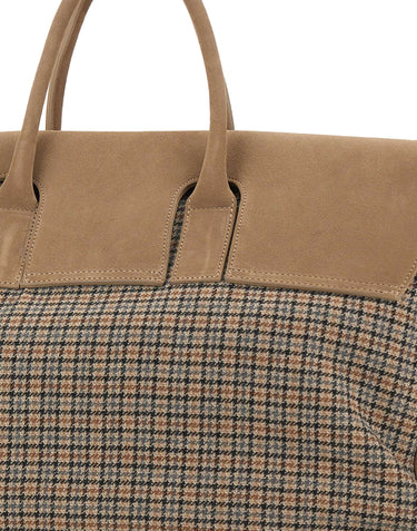 ELEVENTY Borsa in pelle scamosciata e tessuto MULTICOLOR Uomo 