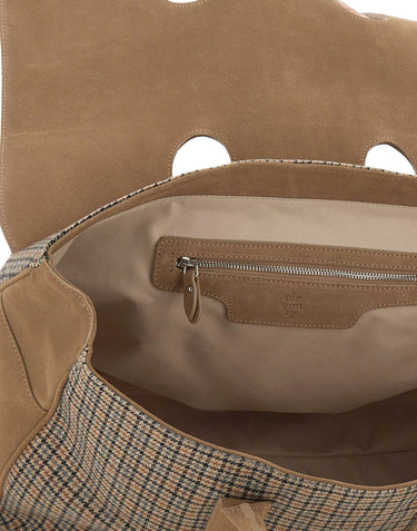 ELEVENTY Borsa in pelle scamosciata e tessuto MULTICOLOR Uomo 