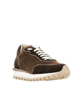 ELEVENTY Sneakers in pelle scamosciata e tessuto BROWN Uomo 