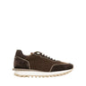 ELEVENTY Sneakers in pelle scamosciata e tessuto BROWN Uomo 