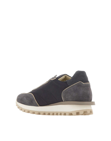 ELEVENTY Sneakers in pelle scamosciata e tessuto BLUE Uomo 