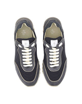 ELEVENTY Sneakers in pelle scamosciata e tessuto BLUE Uomo 