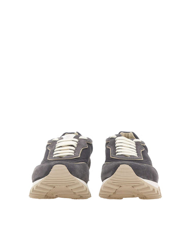ELEVENTY Sneakers in pelle scamosciata e tessuto BLUE Uomo 