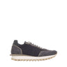 ELEVENTY Sneakers in pelle scamosciata e tessuto BLUE Uomo 