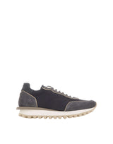 ELEVENTY Sneakers in pelle scamosciata e tessuto BLUE Uomo 