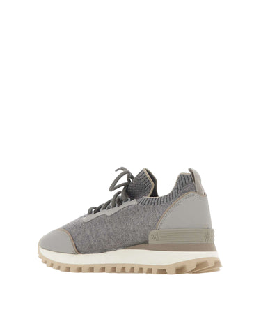 ELEVENTY Sneakers in maglia di misto lana GREY Uomo 