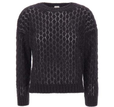 ELEVENTY Maglione in misto mohair e seta BLACK Donna 