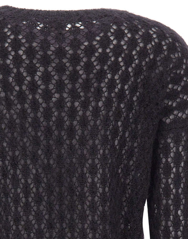 ELEVENTY Maglione in misto mohair e seta BLACK Donna 