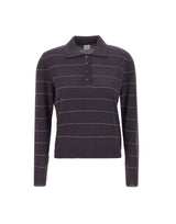 ELEVENTY Polo in lana a righe GREY Donna 