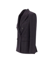 ELEVENTY Blazer doppiopetto in misto lana BLUE Donna 