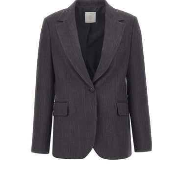 Blazer in misto lana, seta e lino N85GIAG02 TES0L060177 ELEVENTY 