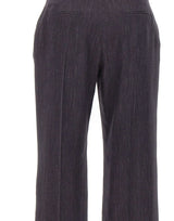 ELEVENTY Pantaloni in misto lana, seta e lino BLUE Donna 