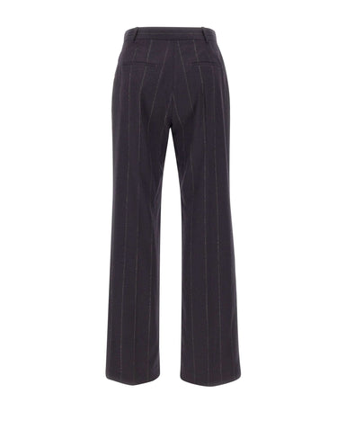 ELEVENTY Pantaloni in misto lana e seta BLUE Donna 