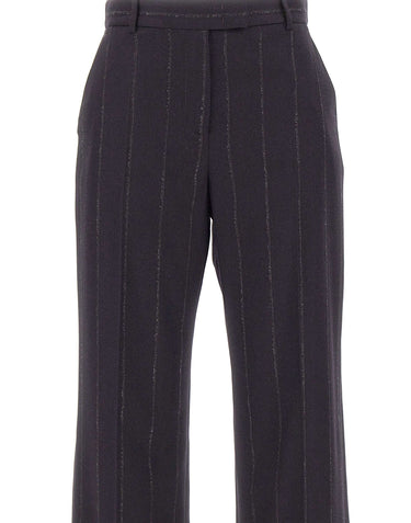 ELEVENTY Pantaloni in misto lana e seta BLUE Donna 