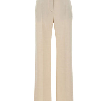ELEVENTY Pantaloni in misto lana, seta e lino WHITE Donna 