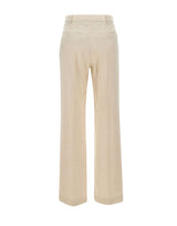 ELEVENTY Pantaloni in misto lana, seta e lino WHITE Donna 