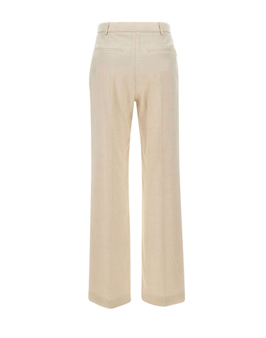 ELEVENTY Pantaloni in misto lana, seta e lino WHITE Donna 