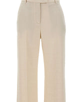 ELEVENTY Pantaloni in misto lana, seta e lino WHITE Donna 
