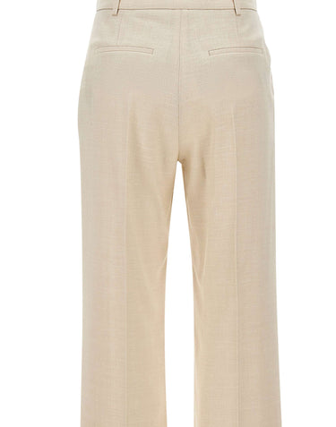 ELEVENTY Pantaloni in misto lana, seta e lino WHITE Donna 