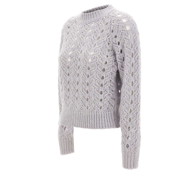 ELEVENTY Maglia in lana, mohair e seta GREY Donna 