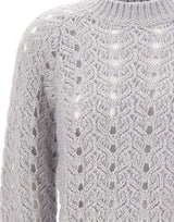 ELEVENTY Maglia in lana, mohair e seta GREY Donna 