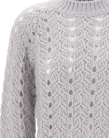 ELEVENTY Maglia in lana, mohair e seta GREY Donna 