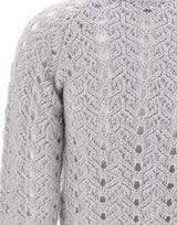 ELEVENTY Maglia in lana, mohair e seta GREY Donna 