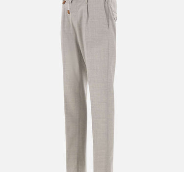 ELEVENTY Pantaloni  in fresco lana GREY Uomo 