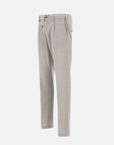 ELEVENTY Pantaloni  in fresco lana GREY Uomo 