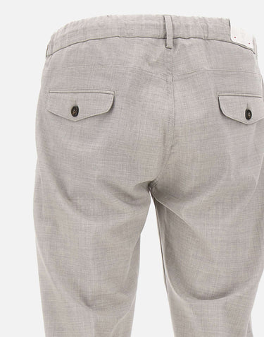 ELEVENTY Pantaloni  in fresco lana GREY Uomo 
