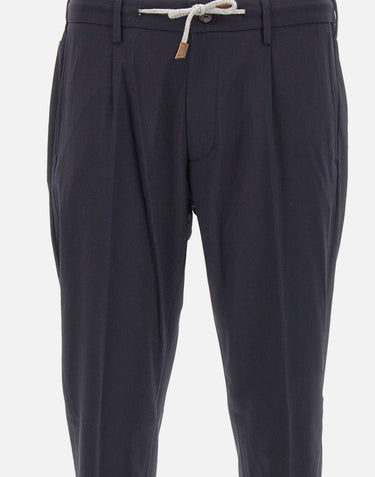 ELEVENTY Pantaloni in lana BLUE Uomo 