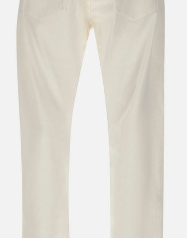 ELEVENTY Pantalone cinque tasche in cotone WHITE Uomo 
