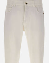 ELEVENTY Pantalone cinque tasche in cotone WHITE Uomo 