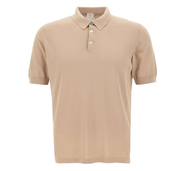 ELEVENTY Polo uomo in crêpe di cotone BEIGE Uomo 